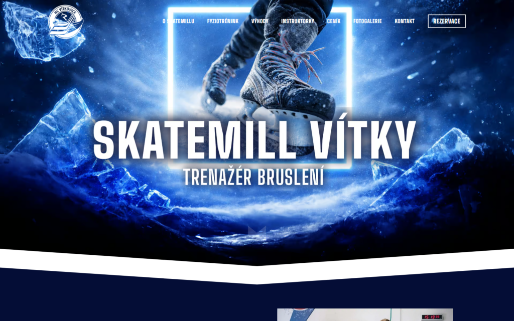 Skatemill HC Vítkovice — web od studia STORMEO